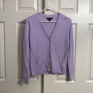 C3-Banana Republic Lavender Purple Button Up V-Neck Cardigan Sweater Size Small